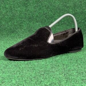 Birdies The Starling Black Velvet Loafers Womens 8.5 Smoking Slippers Slip Ons